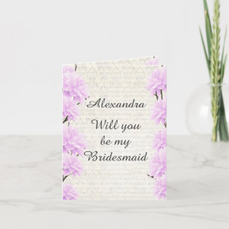 Pastel blass lilac floral werden Sie meine Brautju Einladung