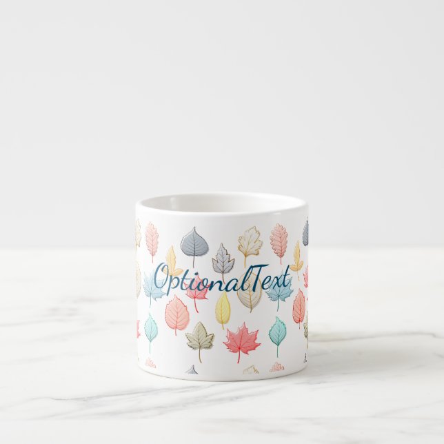 Pastel-Blätter Espressotasse (Vorderseite)