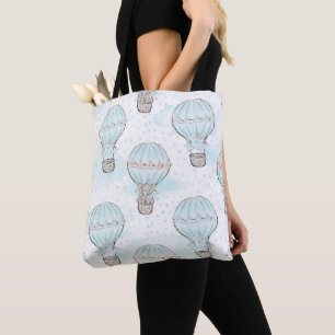 PASTEL BLAU MIT GARTENBABY-ELEPHANEN