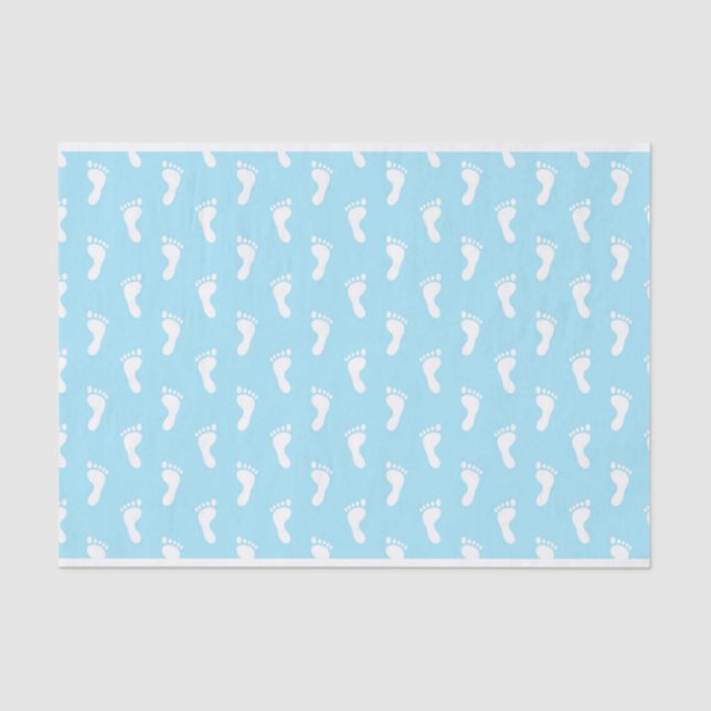 PASTEL BLAUE BABY FEET SEIDENPAPIER (Vorderseite)