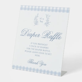 Pastel blauer Baby Duschdiapier Sockelschild