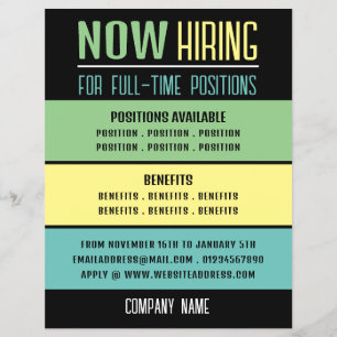 Pastel Blocks Job Vacancy Rekrutierung Werbung Flyer