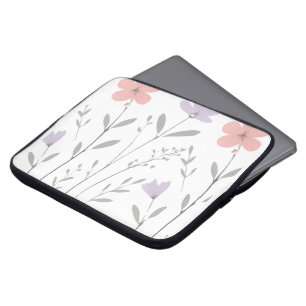Pastel Bloom Blumen für Teenager-Mädchen Laptopschutzhülle