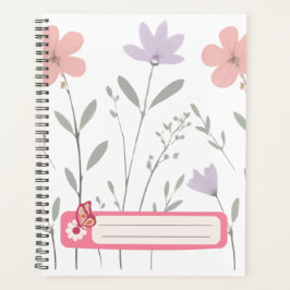 Pastel Bloom Blumen Notizbuch Journal Teenager Mäd Planer