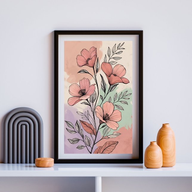 Pastel Bloom Botanische Print 11 Poster (Von Creator hochgeladen)