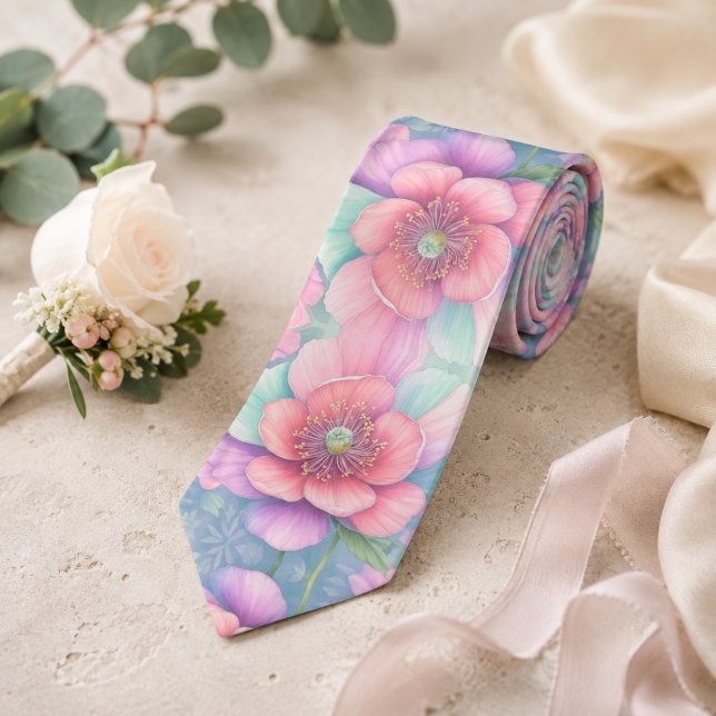 Pastel Bloom Krawatte (Von Creator hochgeladen)
