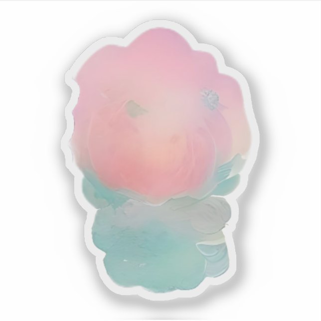 Pastel Bloom of Serenity Aufkleber (Vorderseite)