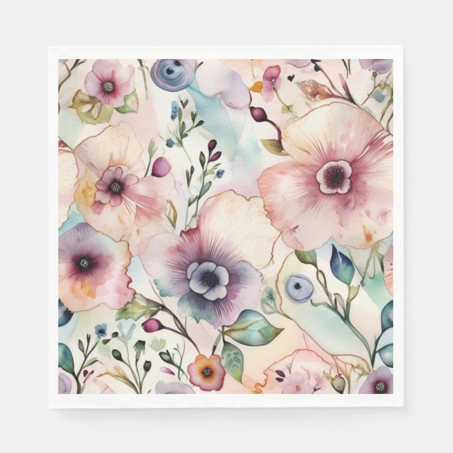 Pastel Bloom Symphony Serviette (Vorderseite)