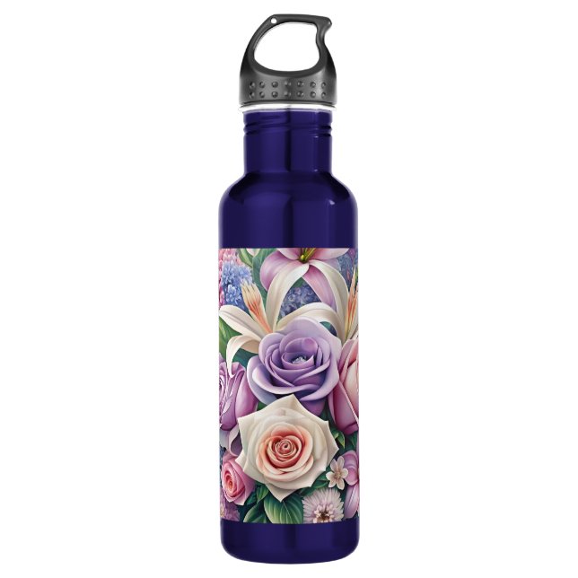 Pastel Bloom Thermal Tumbler Edelstahlflasche (Vorderseite)