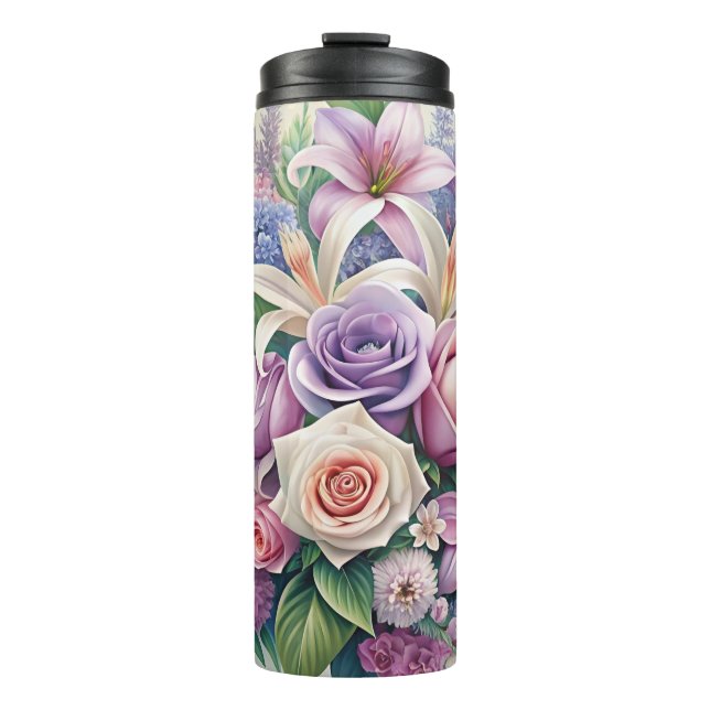 Pastel Bloom Thermal Tumbler Thermosbecher (Vorderseite)