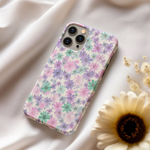 Pastel Bloom – Weiches Blumenmuster Handyhülle iPhone 16 Hülle
