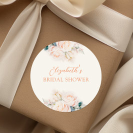 Pastel Blooms Brautparty Runder Aufkleber