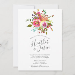 Pastel Blooms Fantasy Floral Wedding Einladung