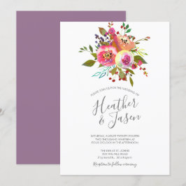 Pastel Blooms Fantasy Floral Wedding Einladung