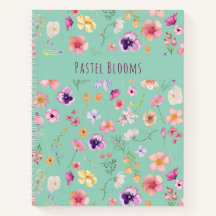 Pastel Blooms SpiralNotebook