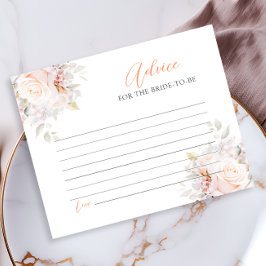 Pastel Blooms Tee Party Brautparty Advice Card