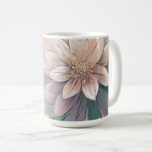 Pastel Blossom Burst: Muster für Blumenexplosionen Kaffeetasse