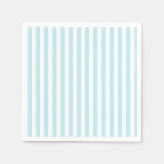 Pastel Blue and White Striped Paper napkin Serviette