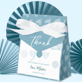 Pastel Blue Balloon & Cloud Boy Birthday Geschenkschachtel