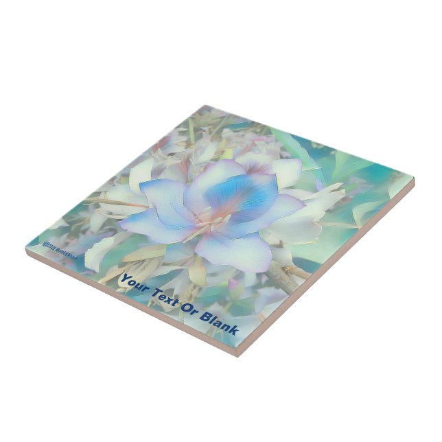 Pastel Blue Blossom Fliese (Seite)