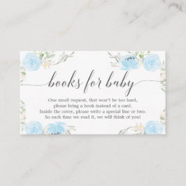 Pastel Blue Book Request Baby Shower Einladung