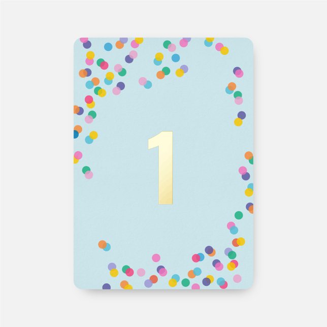 Pastel Blue Boy First Birthday Confetti Gold Folieneinladung (Von Creator hochgeladen)