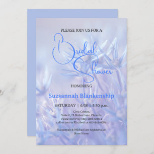 Pastel Blue Floral Background Brautparty Einladung