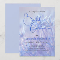 Pastel Blue Floral Hintergrund Geburtstagsparty