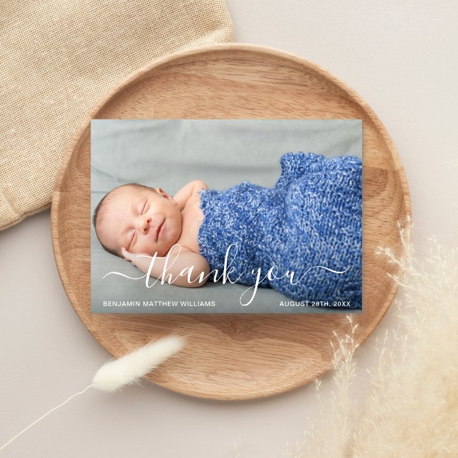 Pastel Blue Foto Vielen Dank Baby Dusche Vielen Da Dankeskarte (Von Creator hochgeladen)