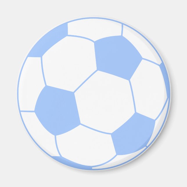 Pastel Blue Fußball Magnet (Vorne)