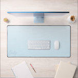 Pastel Blue Gradient Calligraphy Personalized Schreibtischunterlage<br><div class="desc">A trendy personalized pastel blue desk mat. This minimalist design features a soft gradient blue and modern calligraphy script font.</div>