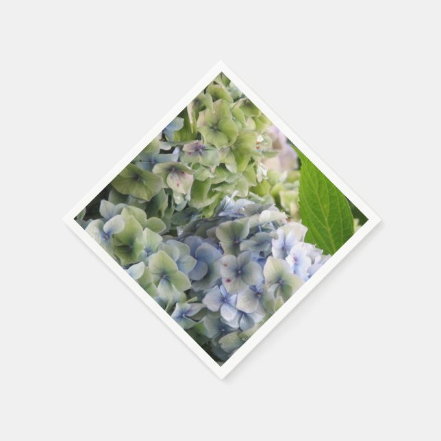 Pastel Blue Hydrangeas Serviette (Ecke)