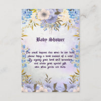 Pastel Blue Little Blume Bud Floral Baby Dusche
