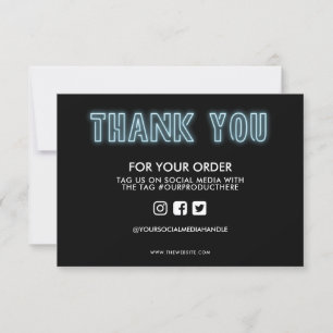Pastel Blue Neon Sign Vielen Dank, Media Insert