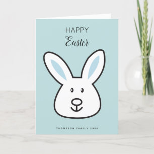 Pastel Blue Niedlich Ostersonnige Illustration Feiertagskarte