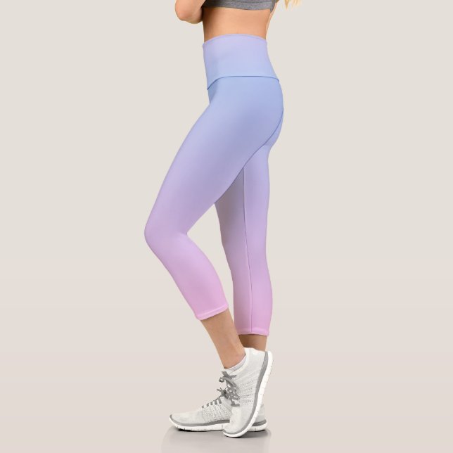 Pastel Blue Pink Ombre Capri Leggings (Links)
