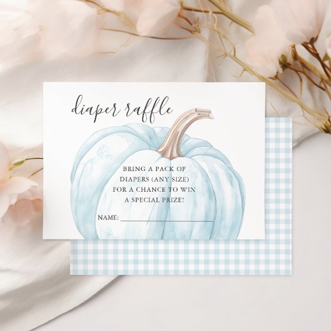 Pastel Blue Pumpkin Babydusche Windelwaschkarte RSVP Karte (Von Creator hochgeladen)