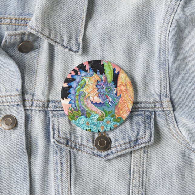 Pastel Blue Rose Dragon Button (Beispiel)