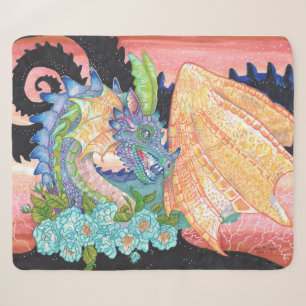 Pastel Blue Rose Dragon Sherpadecke