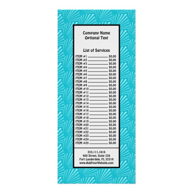 Pastel Blue Seashell Silhouette Diagonal Lines Werbekarte (Vorne)