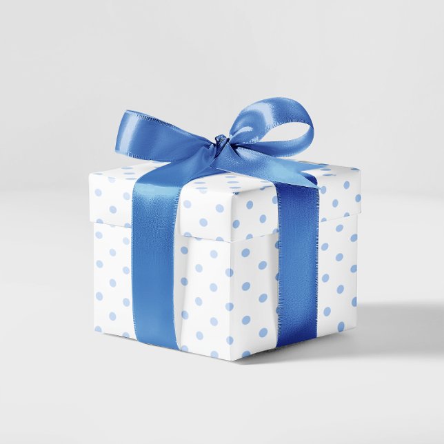 Pastel Blue Small Polka Dot Geschenkpapier (Pastel Blue Small Polka Dot Wrapping Paper)