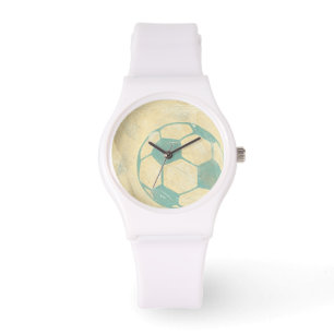 Pastel Blue Soccer Ball von Chariklia Zarris Armbanduhr