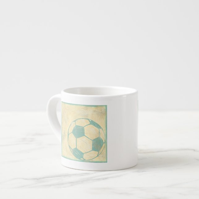 Pastel Blue Soccer Ball von Chariklia Zarris Espressotasse (Vorderseite Links)