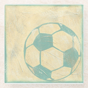 Pastel Blue Soccer Ball von Chariklia Zarris Glasuntersetzer