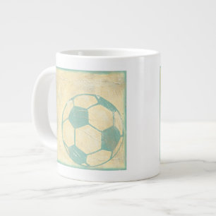 Pastel Blue Soccer Ball von Chariklia Zarris Jumbo-Tasse