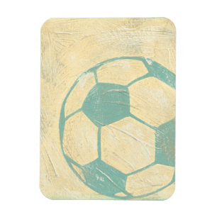 Pastel Blue Soccer Ball von Chariklia Zarris Magnet