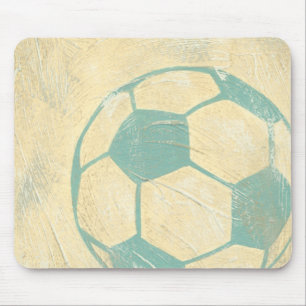 Pastel Blue Soccer Ball von Chariklia Zarris Mousepad
