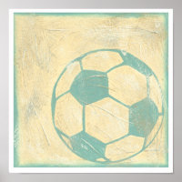 Pastel Blue Soccer Ball von Chariklia Zarris