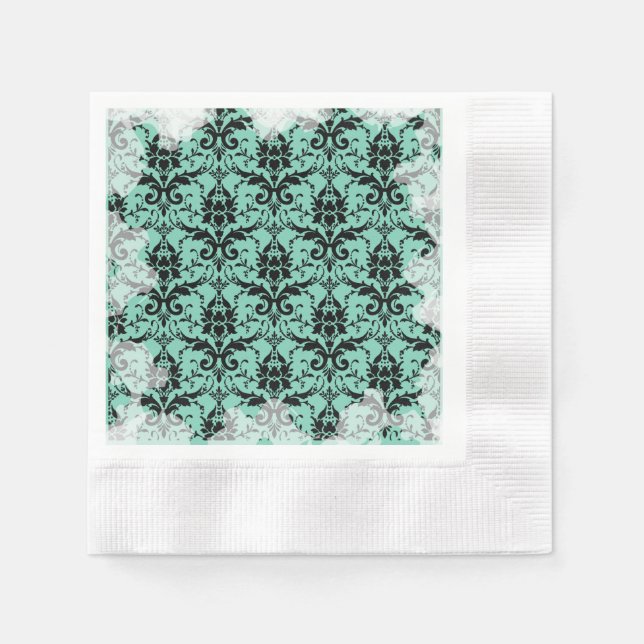 Pastel Blue Soft Grunge Tee Party Napkins Serviette (Vorderseite)