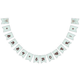 Pastel Blue Stripe Niedlich Koala Boy Babydusche Wimpelkette